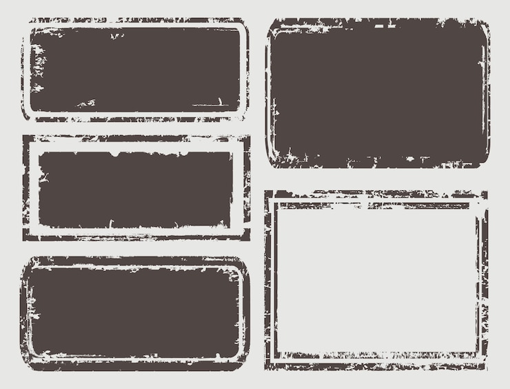 Vector rubber stamp set