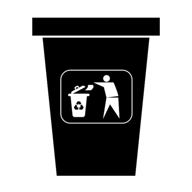 Rubbish icon logo vector design template