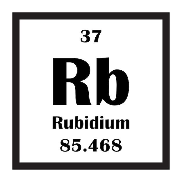 Rubidium chemical element icon