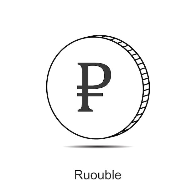 Vector ruble coin icon vector illustration eps