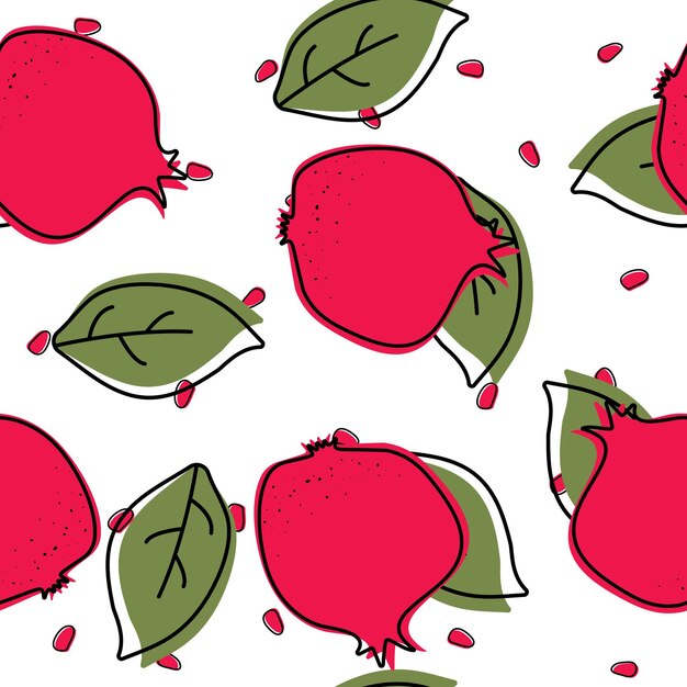 Ruby garnet vector seamless pattern painting