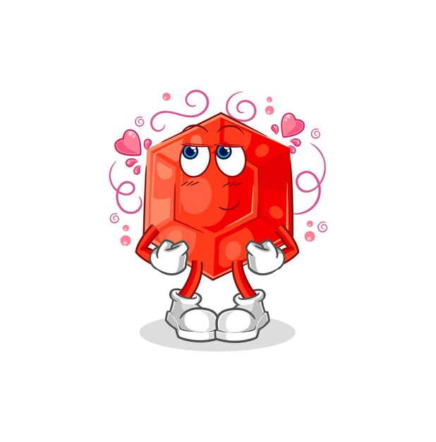 Ruby shy vector cartoon character