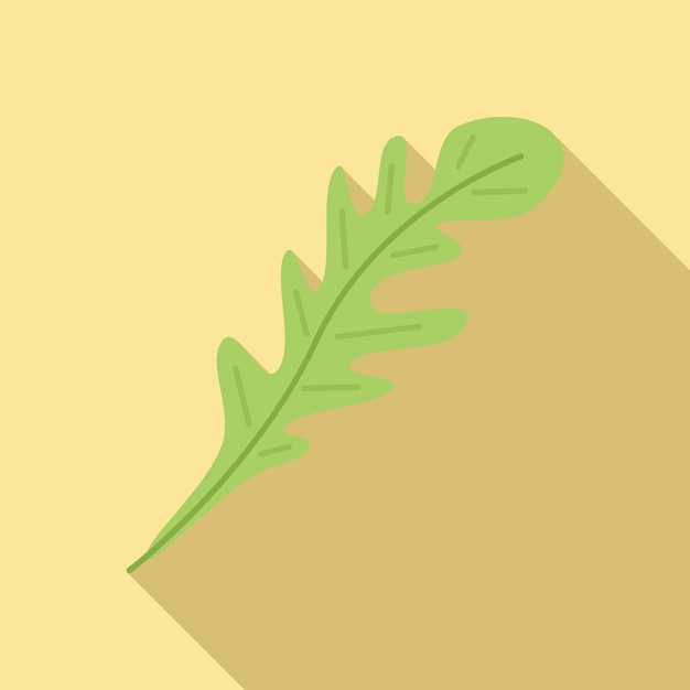 Vector ruccola icon flat vector arugula salad rucola leaf