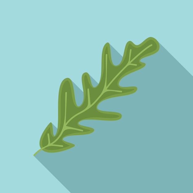 Vector rucola leaf icon flat vector arugula plant vegetable leaf