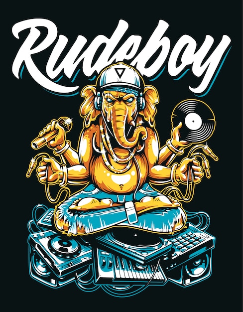 Rude boy ganesha art