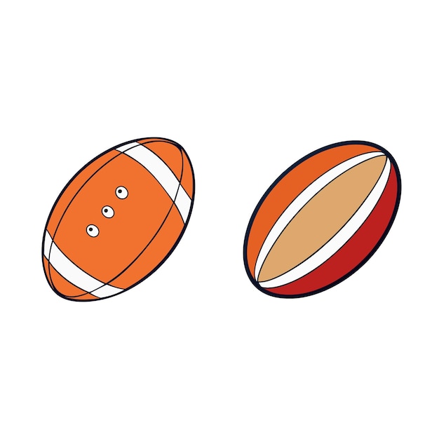 ラグビーとアメリカンフットボールのボール