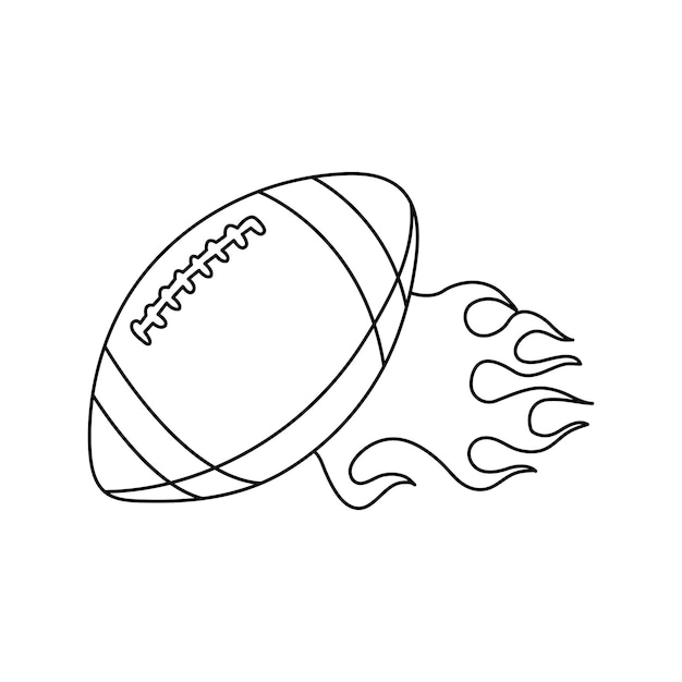 Vector rugby ball coloring element