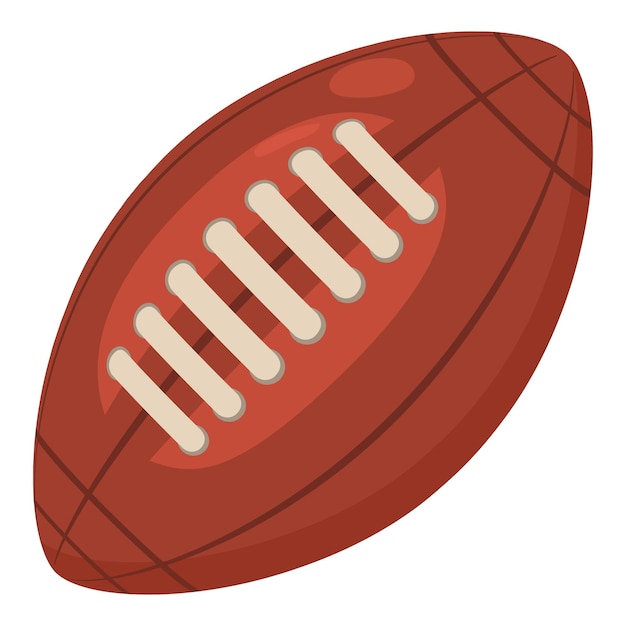 Vector rugby ball icon cartoon illustration of rugby ball vector icon for web