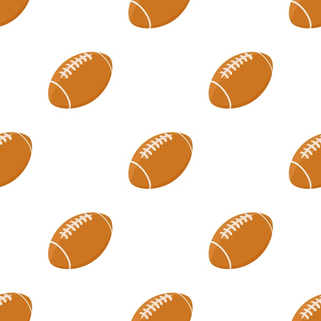Vector rugby ball pattern seamless background texture repeat wallpaper geometric vector