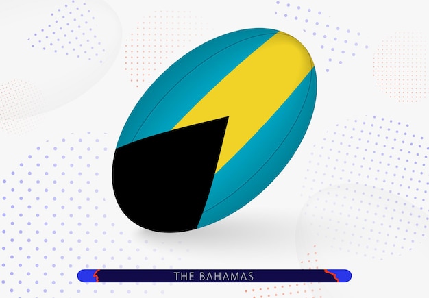 Rugby ball with the flag of The Bahamas on it Equipment for rugby team of The Bahamas