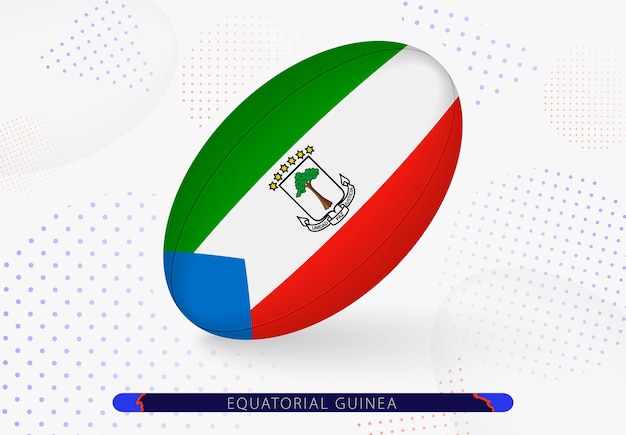 Rugby ball with the flag of Equatorial Guinea on it Equipment for rugby team of Equatorial Guinea