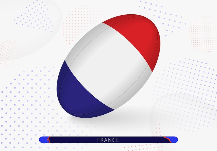 Vector フランスの国旗が描かれたラグビー ボール フランスのラグビー チームの装備