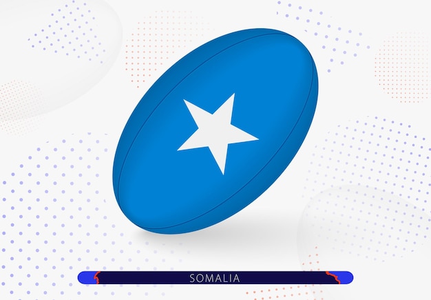 Rugby ball with the flag of Somalia on it Equipment for rugby team of Somalia