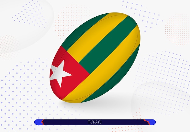 Rugby ball with the flag of Togo on it Equipment for rugby team of Togo