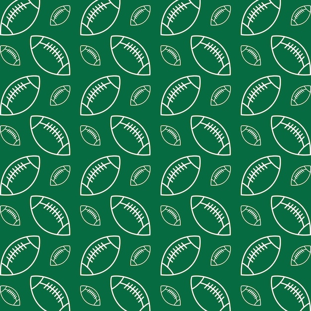 Rugby balls seamless pattern vector illustration background