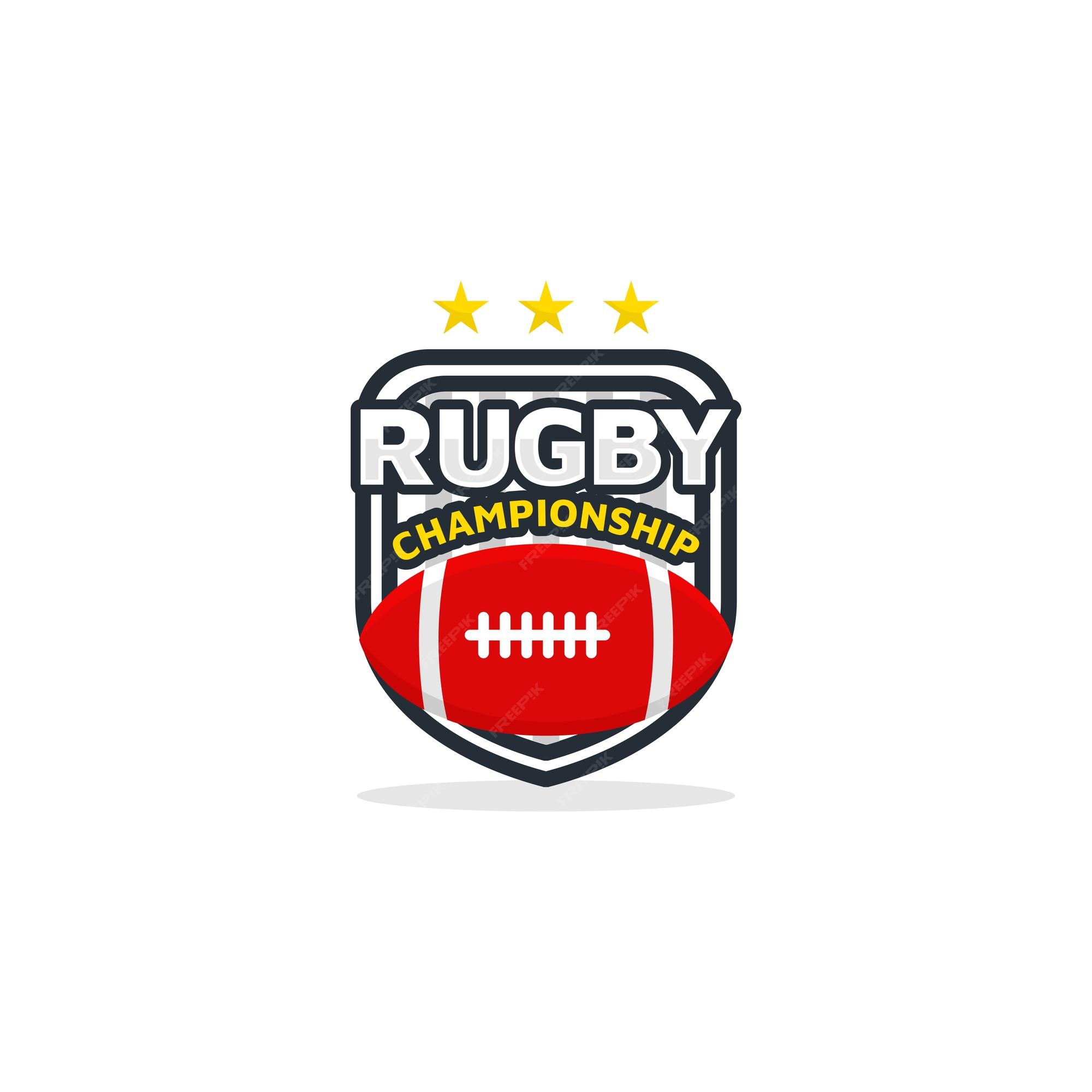 Rugby championship logo sport design Royalty Free Vector