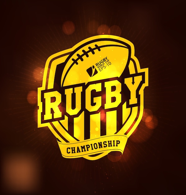 Premium Vector Rugby Championship Logo Sport