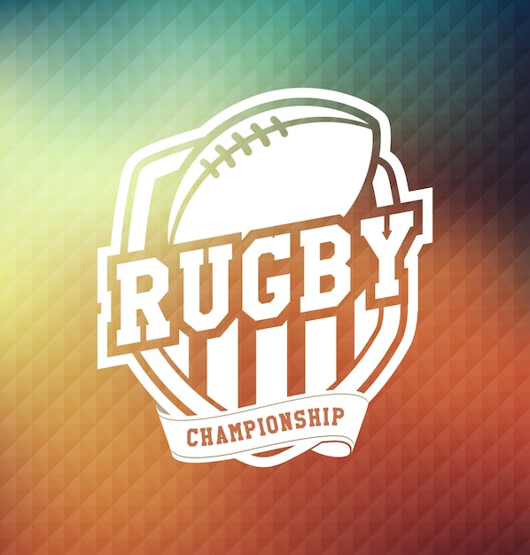 Vector rugby championship logo sport