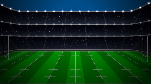 Vector rugby football stadium