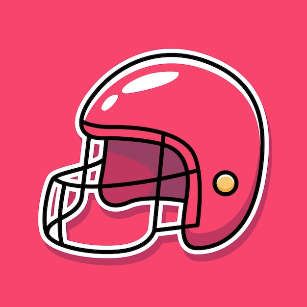 Vector rugby helmet cartoon design