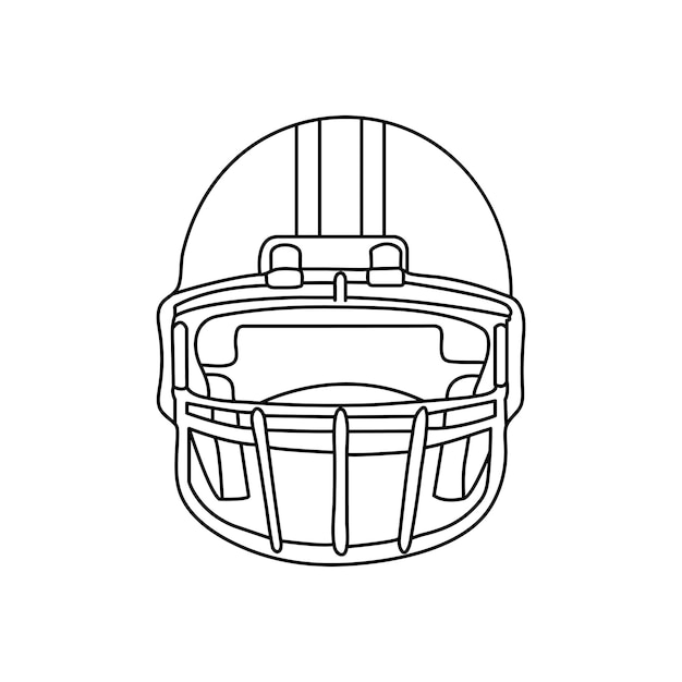 Vector rugby helmet coloring element