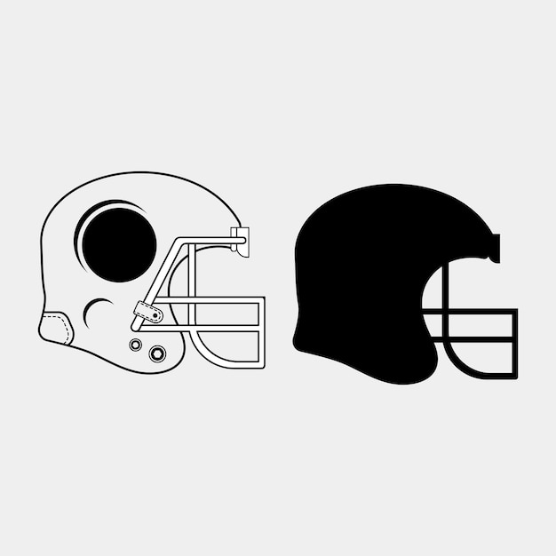 Vector rugby helmet vector illustration american football sport element design