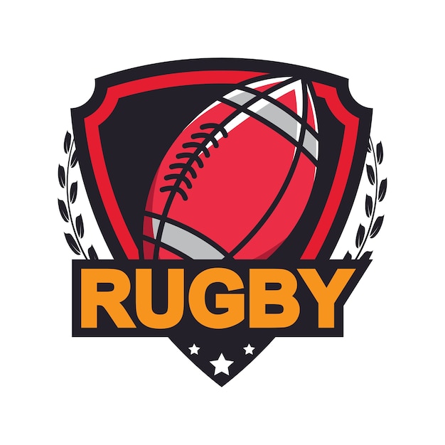 Vettore rugby logo, american logo sport