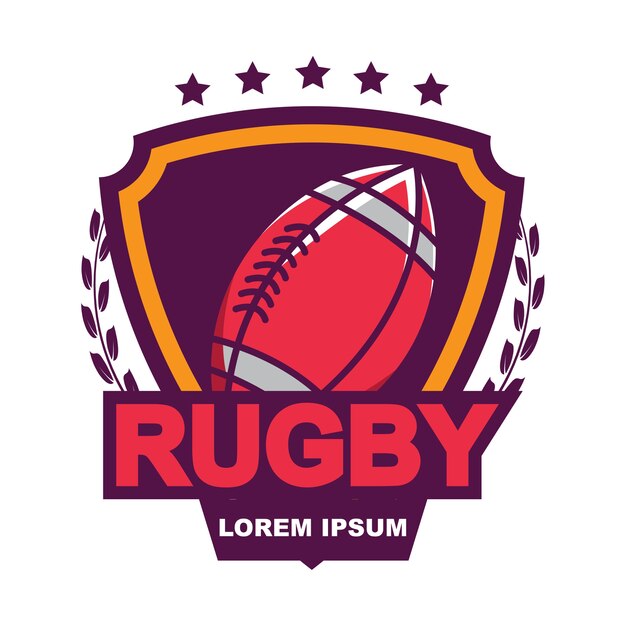 Vector rugby logo, american logo sport