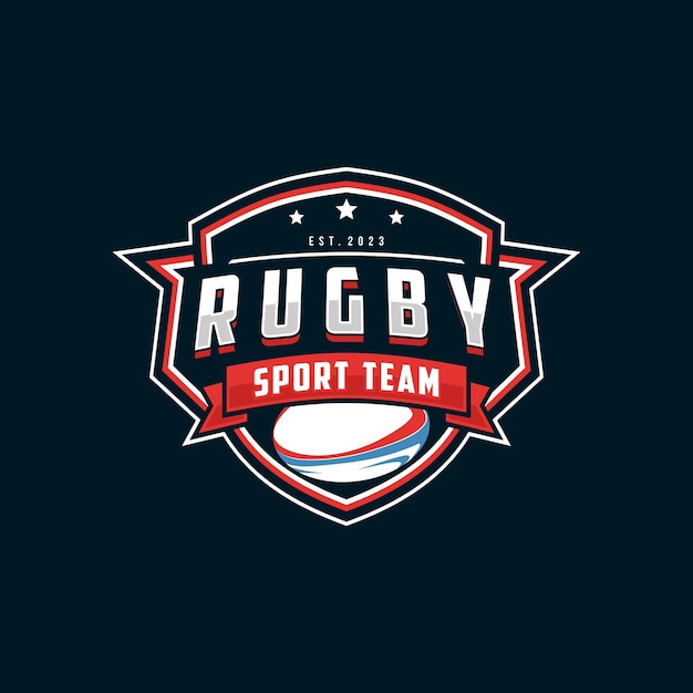 Rugby logo design vector template rugby club emblem badge