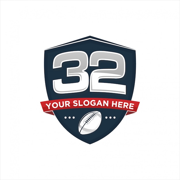Vettore design del logo di rugby