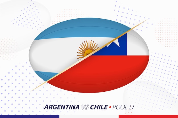 Rugby match between Argentina and Chile concept for rugby tournament