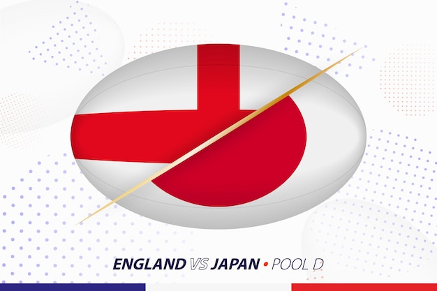 Rugby match between England and Japan concept for rugby tournament