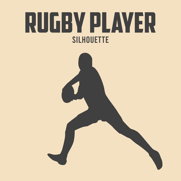 rugby player silhouette vector stock illustration 03