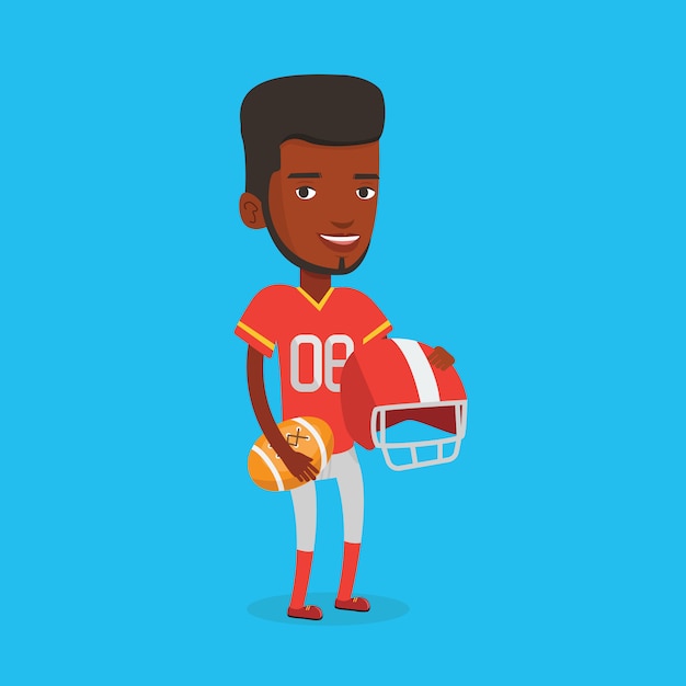 Vector rugby player vector illustration.