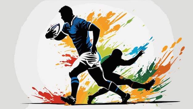 Vector rugby players