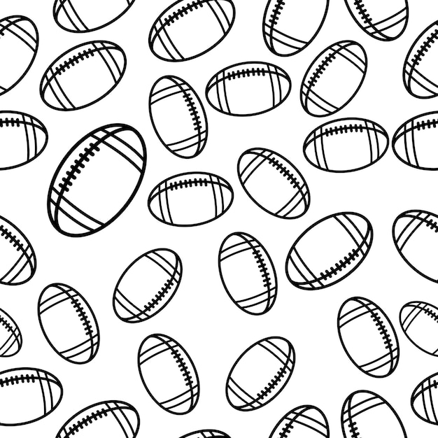 Rugby seamless pattern