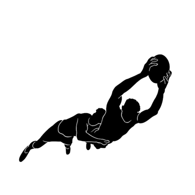 rugby sevens silhouet illustratie