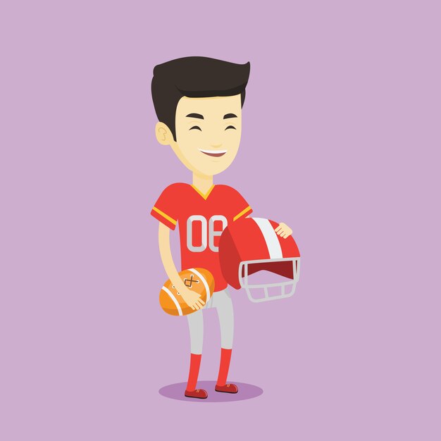 Rugby speler vectorillustratie.