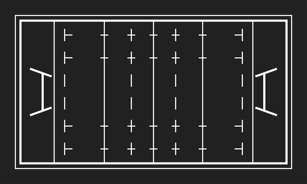 Вектор Спортивная площадка для регби