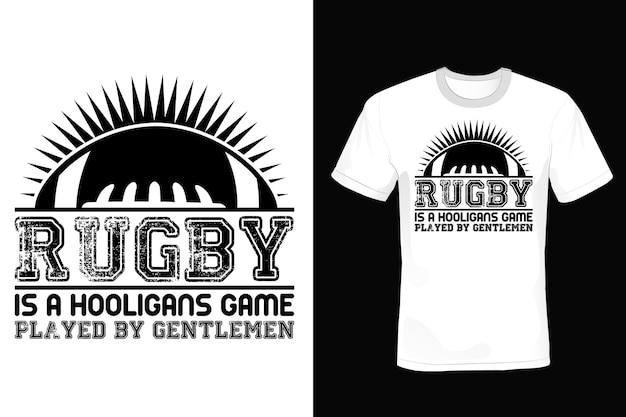 Vector rugby t-shirt ontwerp typografie vintage