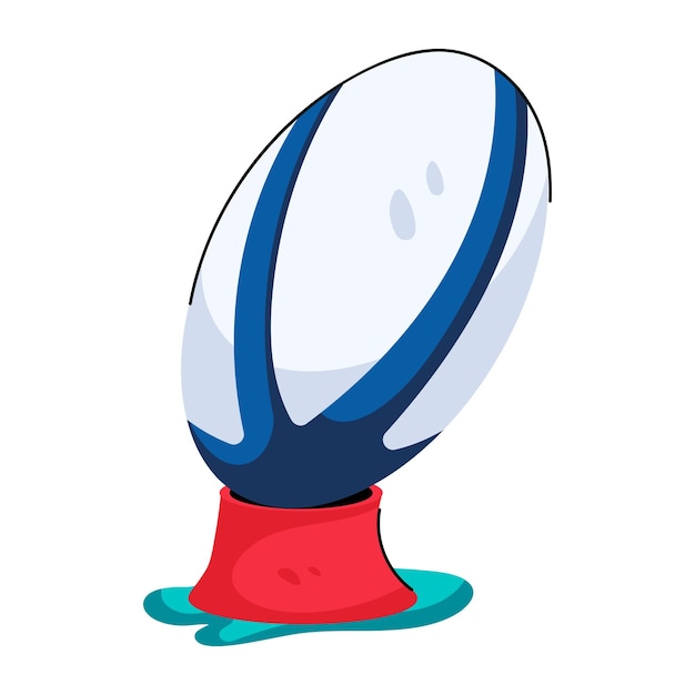 Rugby trophy modern flat icon