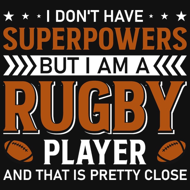 Rugby typografisch t-shirtontwerp