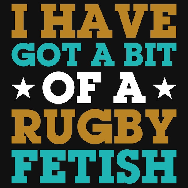 Rugby typographic tshirt design