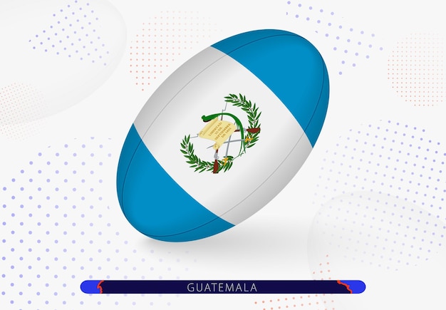 Rugbybal met de vlag van Guatemala erop Uitrusting voor rugbyteam van Guatemala