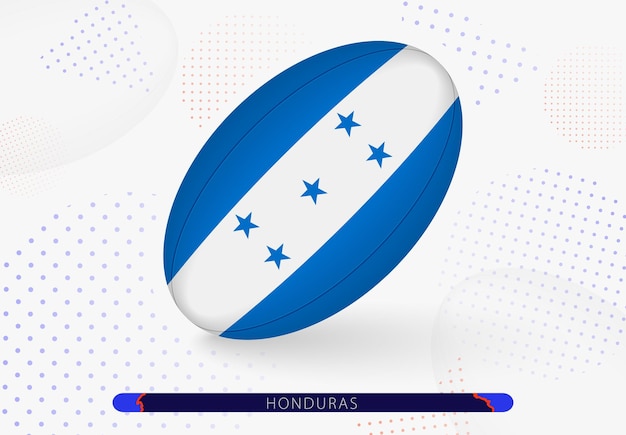 Rugbybal met de vlag van Honduras erop Uitrusting voor rugbyteam van Honduras