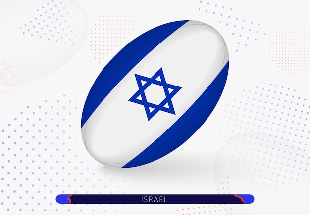 Rugbybal met de vlag van Israël erop Uitrusting voor rugbyteam van Israël