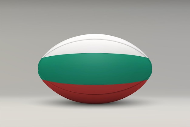 Rugbybal met het ontwerp van de nationale vlag van Bulgarije