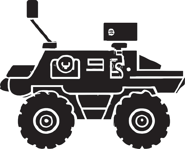 Rugged Military Truck Logo with Camouflage Design Elements