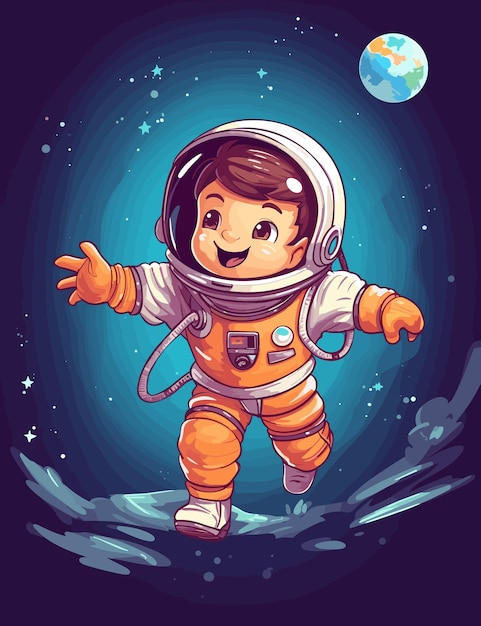 Vector ruimte astronaut illustratie