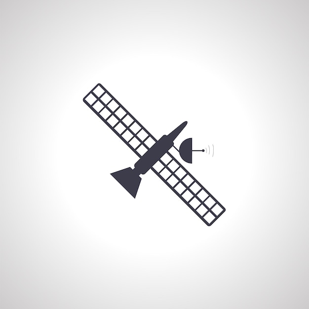 ruimte satelliet pictogram geïsoleerd ruimteveer pictogram